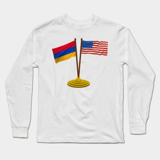 American Armenian Flag Long Sleeve T-Shirt